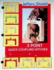 Vtg Original Jeffers Shield 3 Point Quick Coupling Hitches Farm Eqpment Brochure