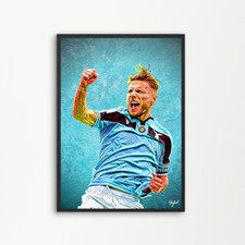 Poster Quadro Calcio Calciatori Football A3 Stampa su Carta Pregiata | SKYLLART