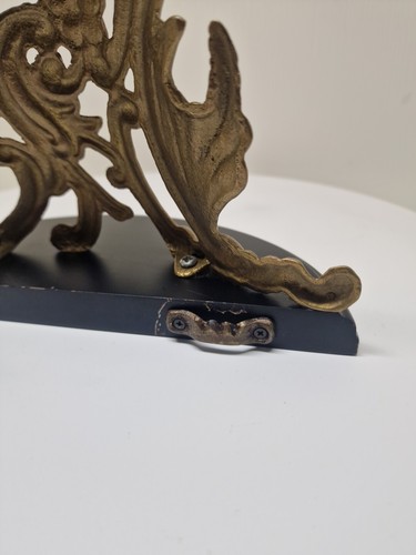 Vintage Floral Brass Wall Plate Display Stand 10"H Home Decor D57 - Picture 6 of 9