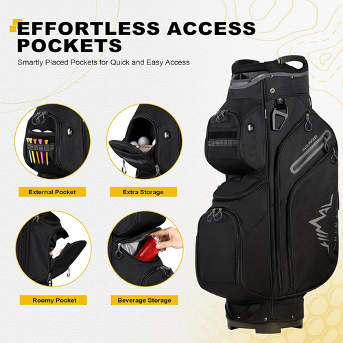 Cart Bag 15-Way Organizer Divider, Rain Cover, Dual Handles - Picture 7 of 8