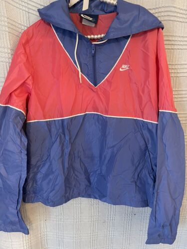 NIKE Vintage 1980’s Hooded Raincoat Jacket Half Zi