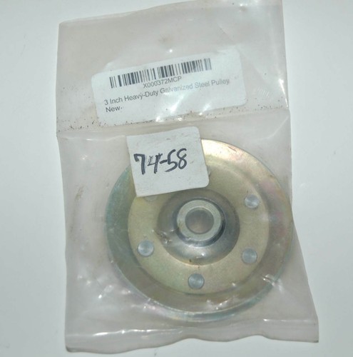 (QTY 2) Pulley 3" Heavy Duty Galvanized Steel Pulley Garage Door Pulley - Picture 3 of 3