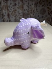 Dan Dee Collectors Choice Lavender Elephant White Polka Dots Soft Plush Lovey 9  