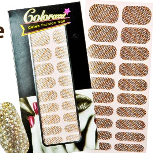 Silver Gold Shake Nail Art Wrap Stickers Party Christmas Gift Adhesive Decals