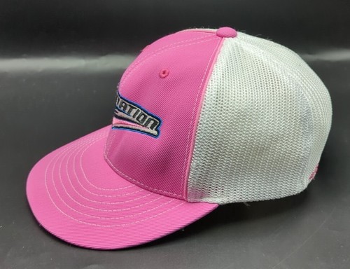 DegaNation hat flexfit fitted pink white cap - Youth/child 6 3/8-6 7/8 (S) - Picture 3 of 7