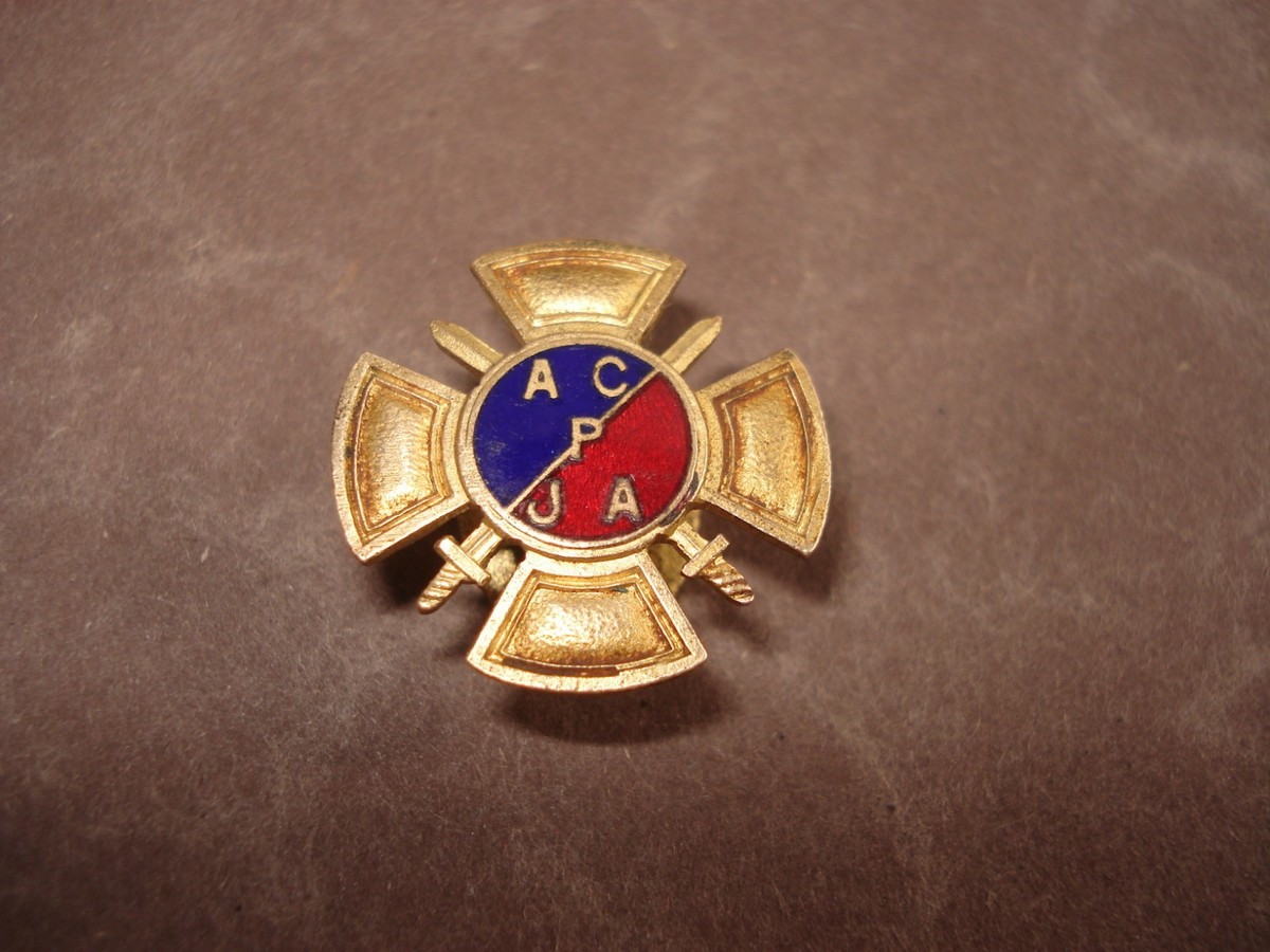 Palme en fonte UNC - Union National des Combattants, bronze par A. THOMAS