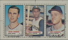 1967 Bazooka Panel #25-27 Acetate Proof Set of 4. Chance, Clemente, Cloninger