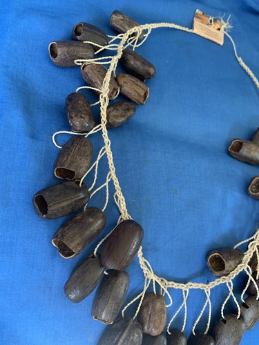 30” Brazilian Rattle Necklace Ceremonial Indigenous Musical Instrument Amazonia - Picture 3 of 5