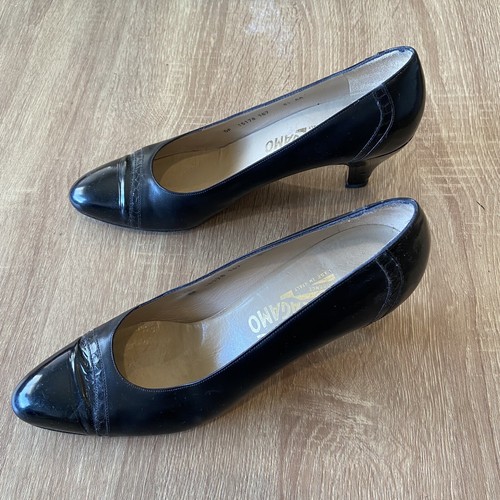 ferragamo italienischer Absatz Spitze Zehe schwarz 8,5 - Bild 2 von 6