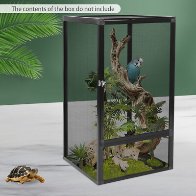 Micro Habitat Terrarium Enclosure, Aluminum Alloy Reptile Feeding Box For Lizard