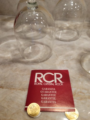 Royal Crystal Rock Aurea Clear Wine Water Glass Goblets X 5 - Picture 6 of 6