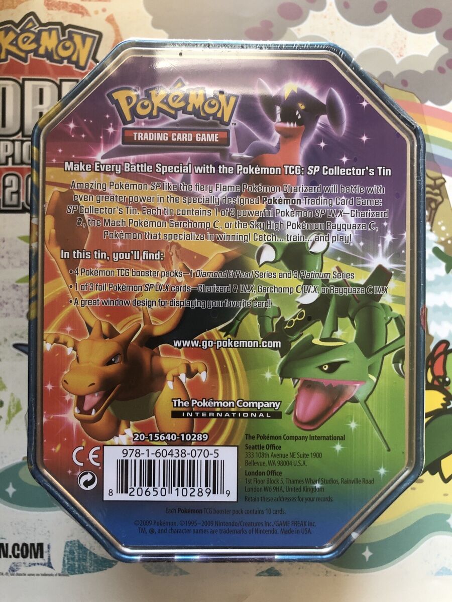 Pokemon Card 2009 Rayquaza C Lv.X Collector's Tin Sealed Pokemon Card 2009 Rayquaza C Lv.X Collector's Tin Sealed
