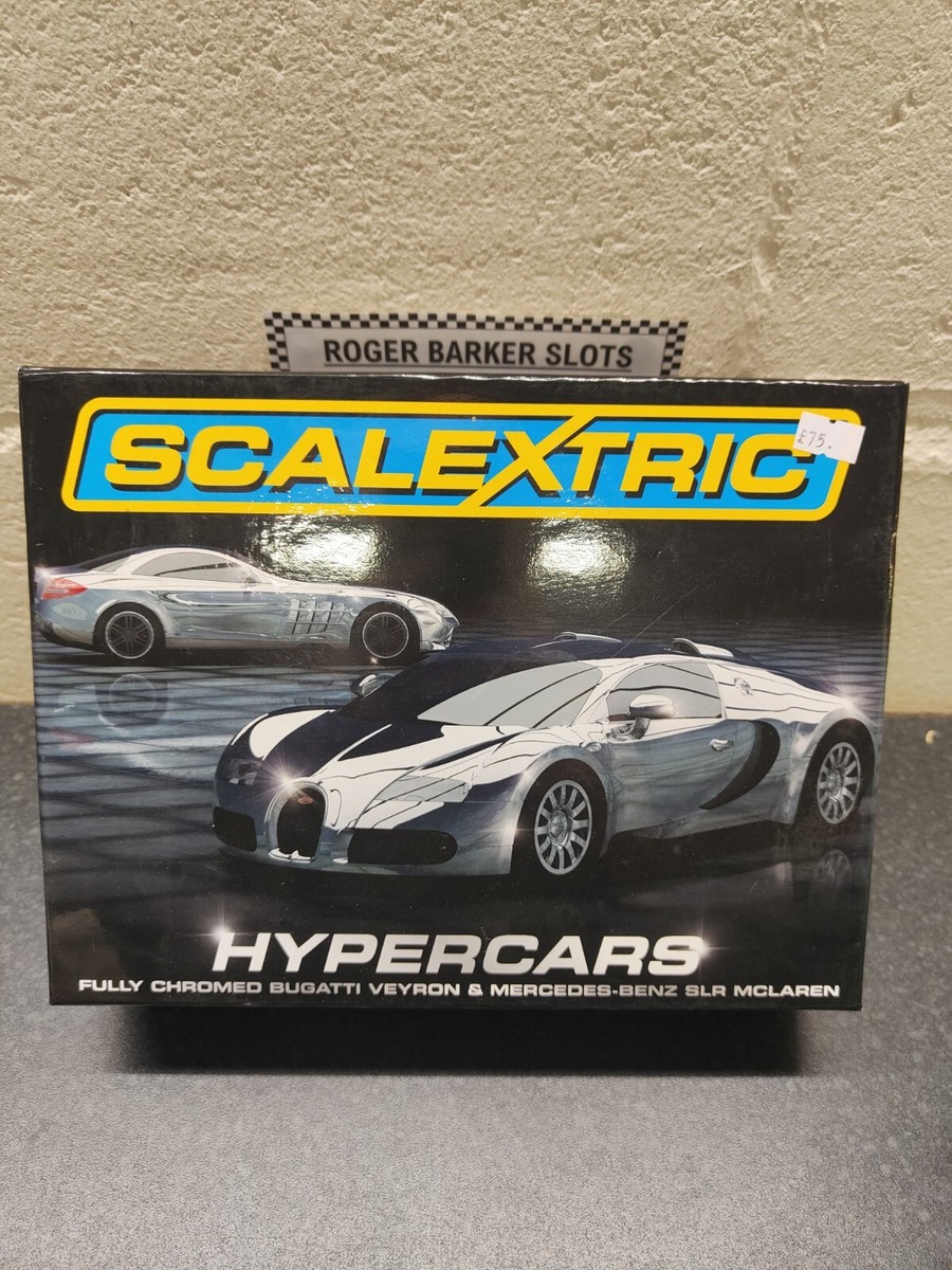 Scalextric C3169A Chromed Bugatti Veyron VS Mercedes SLR McLaren