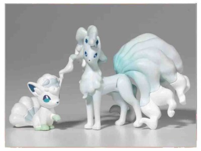 Pokemon Moncolle Ex Figure Alolan Vulpix Ninetale Evolution Set