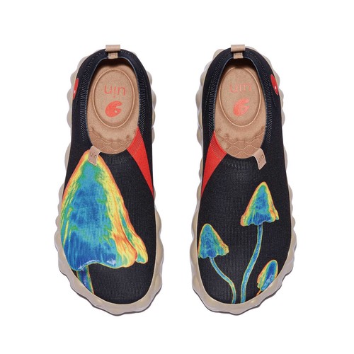 Women Size 5-11 UIN Slip On Shoes Canva Comfortable Loafer "Mysterious Plant 2 " - Picture 3 of 8