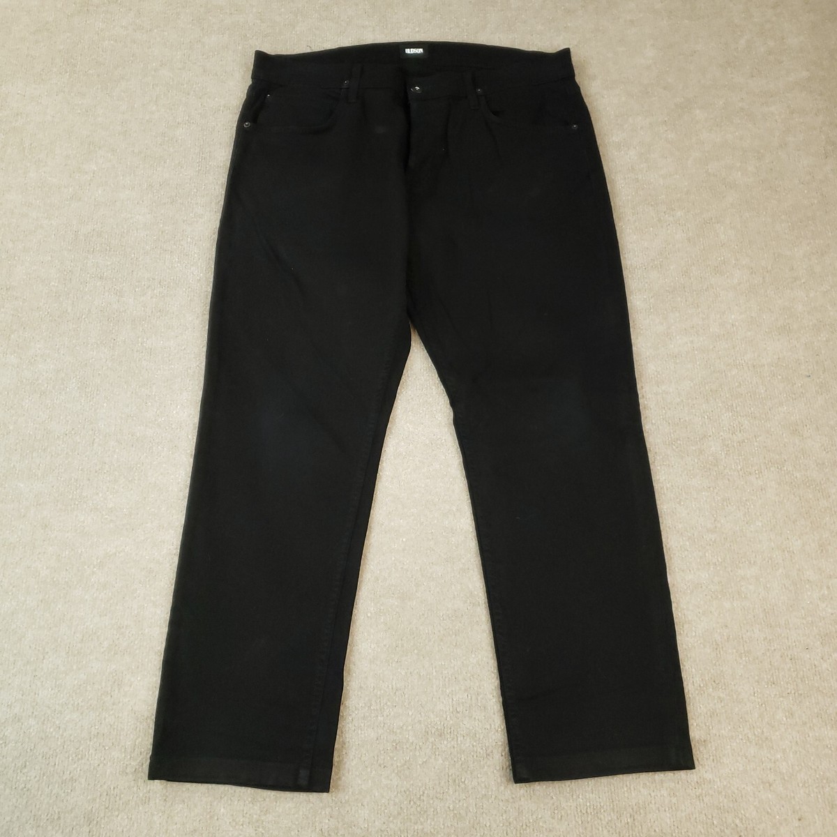Hudson Jeans Mens Size 36x28 Black Blake Slim Straight Leg Stretch - Main Image