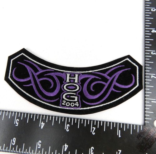 2004 Harley Davidson Patches Hog Harley Owners Group New old Stock Black Purple - Picture 2 of 3
