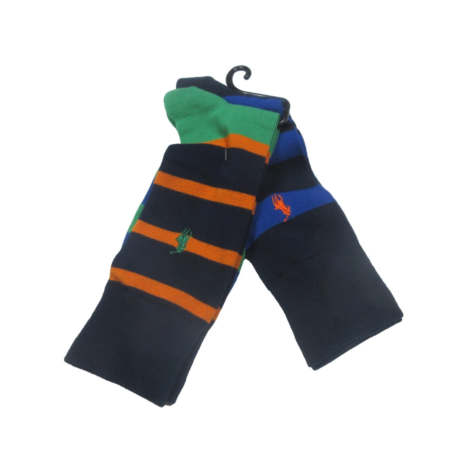 Polo Ralph Lauren Men's Multi Stripe Slack 2 Pack Dress Socks