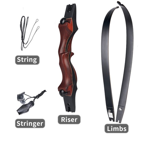 20-50lbs 58" Archery Takedown ILF Recurve Bow for Hunitng Target Longbow RH - Picture 2 of 17