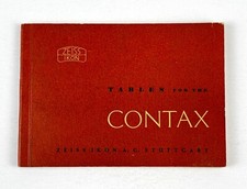 Zeiss Ikon CONTAX Rangefinder Lens Depth of Field TABLES Biogon Tessar Sonnar