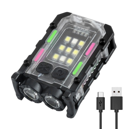 LED Mini Keychain Taschenlampe 400mAh tragbare Hatcliplampe für die Nacht laufen - Bild 8 von 11