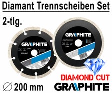 2 x Diamanttrennscheibe Diamantscheibe Nass Schneider Ø 200 mm x 25.4 mm SEG-CON