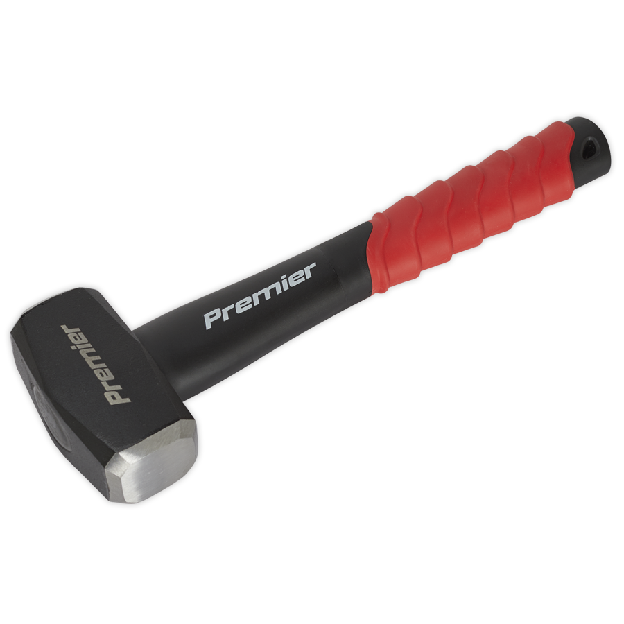 Sealey CHF251 Club Hammer 2.5Lb Fibreglass Shaft - Drop-Forged Carbon Steel Head - Shock-Absorbing Rubber Grip - Image 7