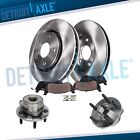 Front Brake Rotors Pads + Wheel Hub for 2001 2002-2007 Ford Taurus Mercury Sable (For: Mercury Sable)