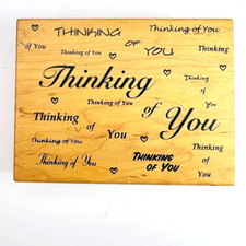 Great Impressions Thinking of You Hearts Wood Rubber Stamp K52
