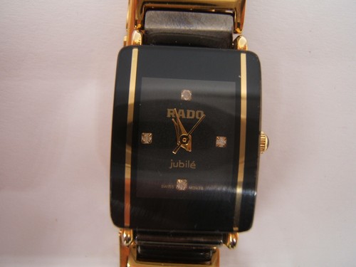 RADO SWISS QUARTZ JUBILE WRIST WATCH DIAMOND MARKERS CERAMIC AS IS - Picture 2 of 9
