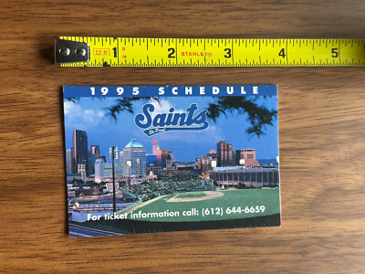 2015 Saint St Paul Saints Baseball Pocket Schedule First Bank Subway Pig's Eye