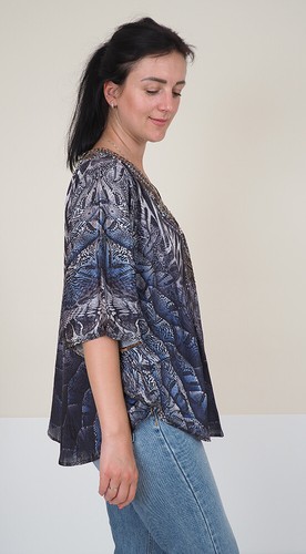 Ladies Kaftan Tunic Top Loose Fit Blouse Beachwear Floral Animal Print One Size - Picture 39 of 46