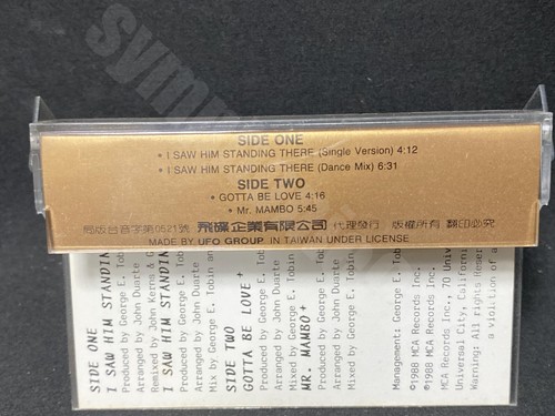 1988 Tiffany I Saw Him Standing There Taiwan Ltd 10 Tracks Cassette Tape Insert - Picture 9 of 16