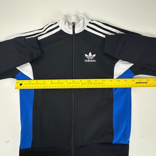 Adidas Track Jacket Youth 7-8 Years (XS) Full Zip Black Unisex Firebird Logo - Picture 7 of 13