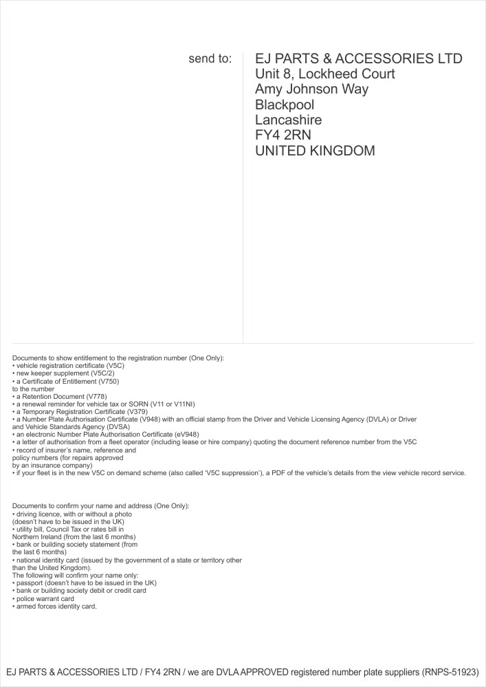 Digit Short 360x110 Pressed number plates metal embossed car van UK Road  Legal