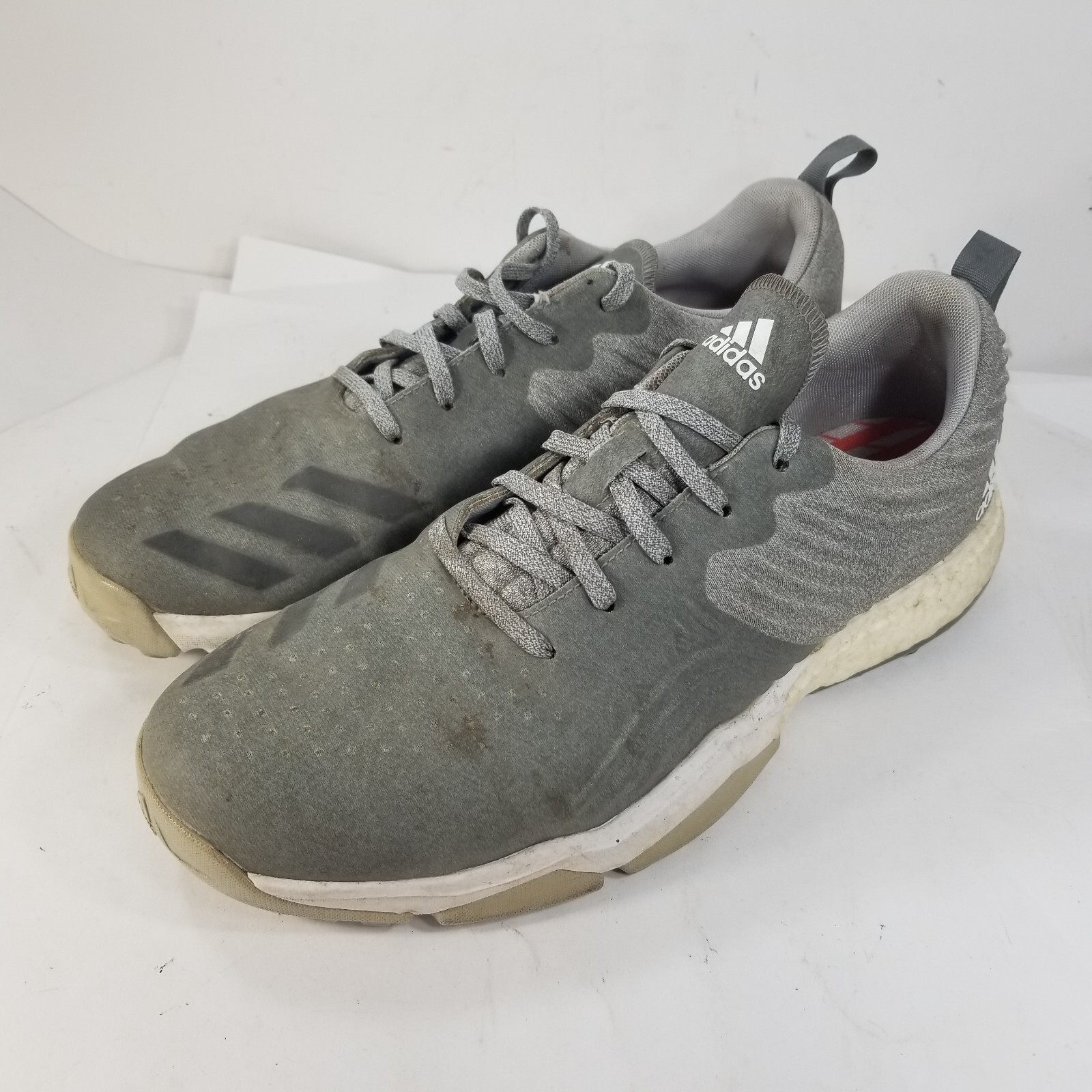 Adidas Adipower 4orged Boost Golf Shoes Mens 10.5 Gray Spikeless Sneaker