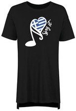 Greece Song Contest Nightie Womens Music Singing Ladies Night Shirt Gift