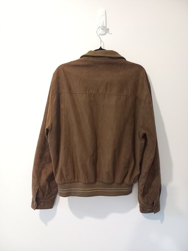 Milestone Designer Suede Tan Bomber Jacket Mens Size 48 / S CASA - Picture 6 of 9
