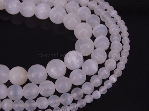 Natural Selenite Round Gemstone Spacer Loose Beads 15.5''Strand 6mm 4mm 8mm 10mn