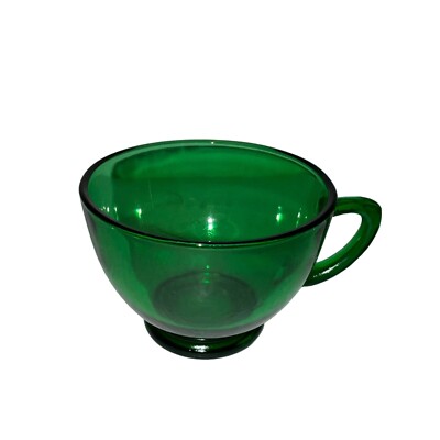 Vintage Anchor Hocking Colonial Lady Green Snack Cup for Snack Plate