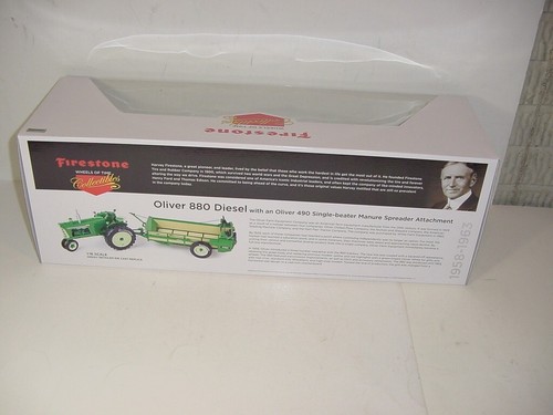 1/16 Oliver 880 Tractor W/490 Spreader NIB! 2023 Firestone Edition Tractor Set! - Picture 10 of 10