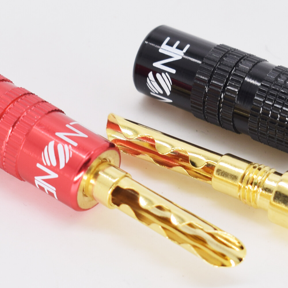 12pairs ELNONE Gold Plated Audio BFA Banana Plug Speaker Cable Hi-Fi Connectors