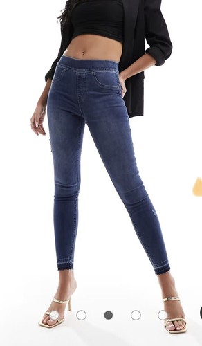 Spanx Skinny Distressed Jeans Jegging Legging XS Jeansblau - Bild 3 von 5