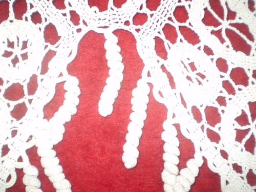 Hermosa cortina de ganchillo hecha a mano vintage una cortina - Imagen 12 de 12