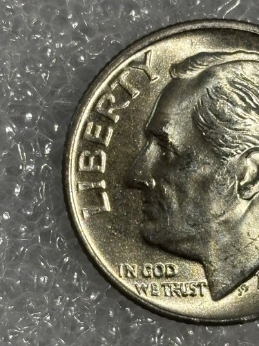 Unique Unc. 1953D Roosevelt Error Dime, DDO Broad Struck OC Die Chips Die Cracks - Picture 5 of 24