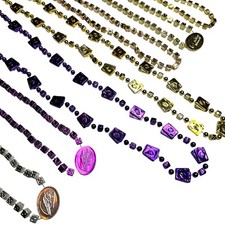 Lot of Las Vegas Monorail Mardi Gras Beads Necklaces Dice Cards Aces Poker