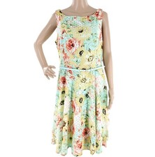 Black Label by Evan Picone Women Dress Lace Floral Multicolor Size 12 - NWT