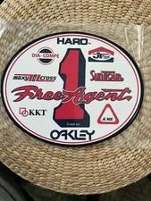 Old School OVAL BMX Number plate by OGK JAPAN - FRE AGENT BMX RACING