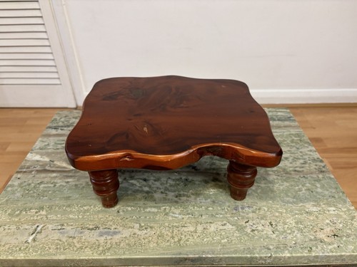 Unique Vintage Solid Wood Live Edge Rustic Stool Milking Stool Plant Stand - Picture 3 of 23