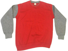Vintage 80s Sportswear Sweatshirt Size M Red Heather Gray Made in USA